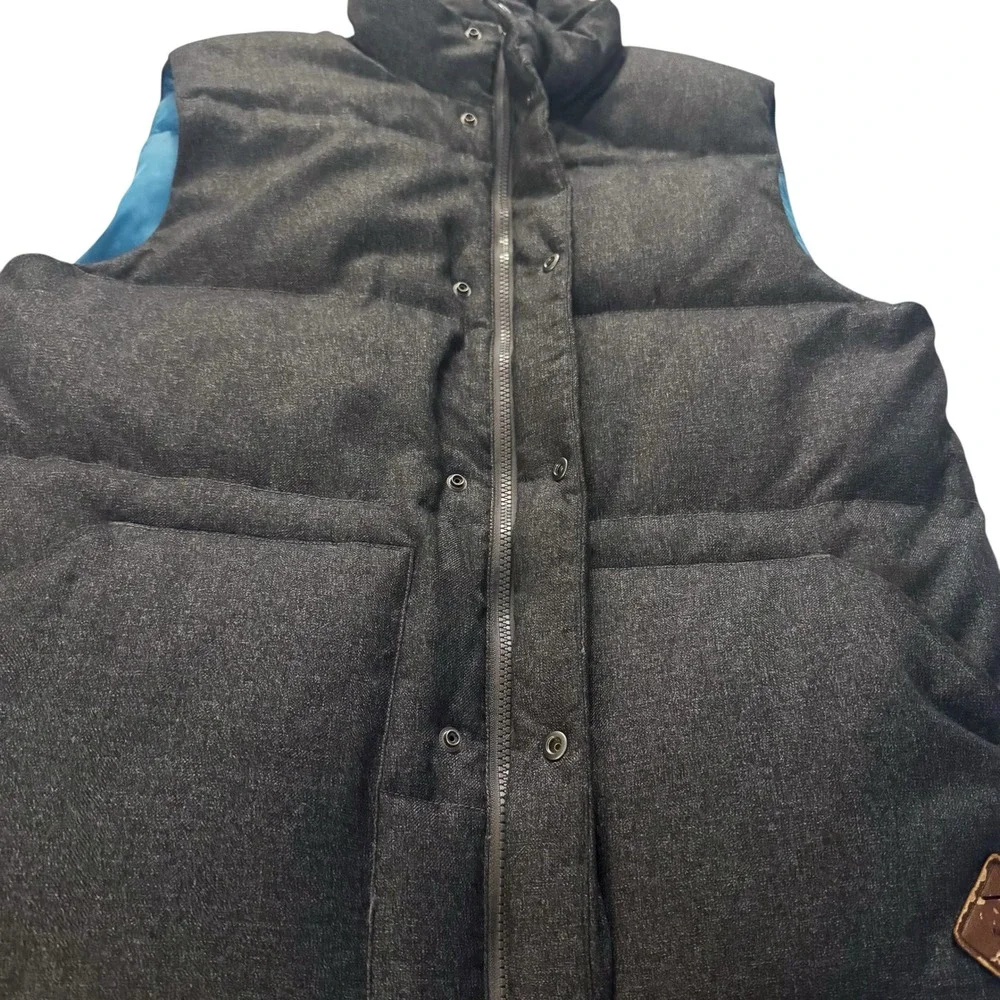 The North Face Puffer Vest Goose Down Men's M Medium Grey zipper gorpcore winter